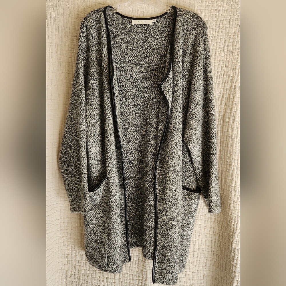 Astr Long Sleeve Open Front Cardigan